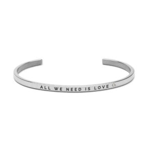 Bracelet gravé « All We Need Is Love » – Olla