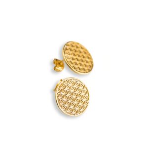 Boucles d'oreilles Fleur de vie puces M – New Vintage by Kriss