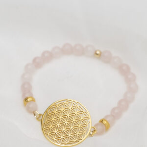 Bracelet Fleur de vie quartz rose – New Vintage by Kriss