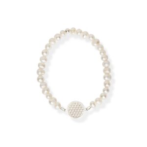 Bracelet Fleur de vie S blanc perle – New Vintage by Kriss