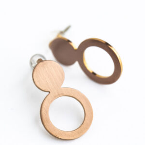 Boucles d'oreilles Arc or rose – Lentsius