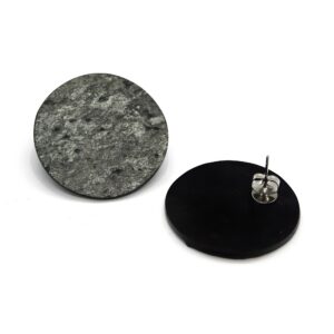 Boucles d'oreilles Orbit Bouleau sombre – ardoise et marbre – Seif Design