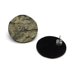 Boucles d'oreilles Orbit Désert sombre – ardoise et marbre – Seif Design