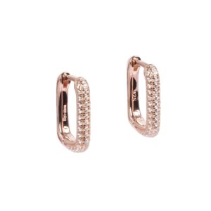 Boucles d'oreilles Metropolitan Glow blanc or rose et argent – MyaMoon