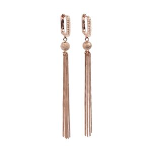 Boucles d'oreilles Metropolitan Glow blanc pampille or rose et argent – MyaMoon