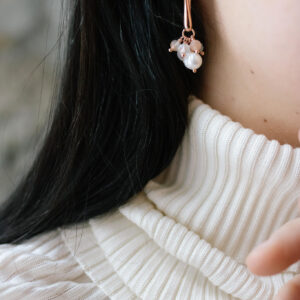 Boucles d'oreilles Cherie Petite or rose et argent – MyaMoon