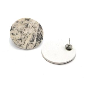 Boucles d'oreilles Orbit Marbre marin – ardoise et marbre – Seif Design