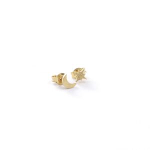 Boucles d'oreilles lune et étoile puces – New Vintage by Kriss