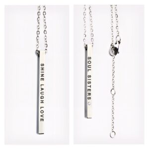 Collier médaillon « Soul Sisters / Shine Laugh Love » – Olla