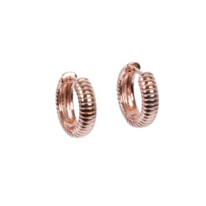 Boucles d'oreilles Serena créoles or rose et argent – MyaMoon