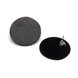 Boucles d'oreilles Orbit Charbon noir – ardoise et marbre – Seif Design