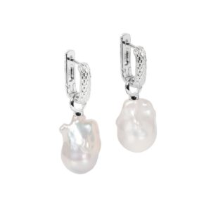 Boucles d'oreilles Baroque perle L – MyaMoon