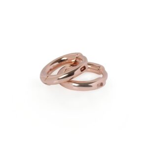 Boucles d'oreilles Classy petit modèle créoles or rose et argent – MyaMoon