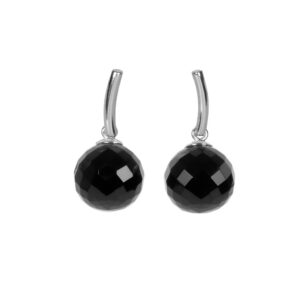 Boucles d'oreilles DayCharm Onyx or rose et argent – MyaMoon