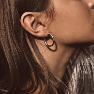 Boucles d'oreilles Django créoles argent – NO MORE