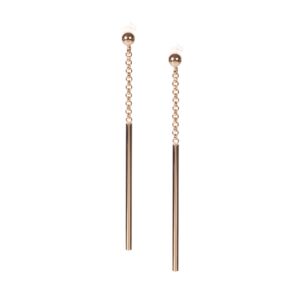 Boucles d'oreilles Dots fixes or rose et argent – MyaMoon