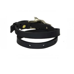 Bracelet loup cuir or – RR