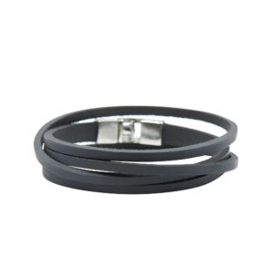 Bracelet double tour Slit argent fermoir crochet – RR