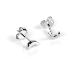 Boucles d'oreilles demi-lune or rose et argent – MyaMoon