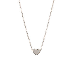 Collier cœur ras-de-cou or rose et argent – MyaMoon