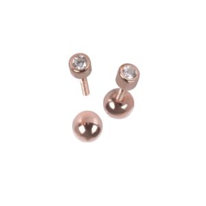 Boucles d'oreilles Illumi Dot or rose et argent – MyaMoon