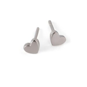 Boucles d'oreilles brillant cœur or rose et argent – MyaMoon